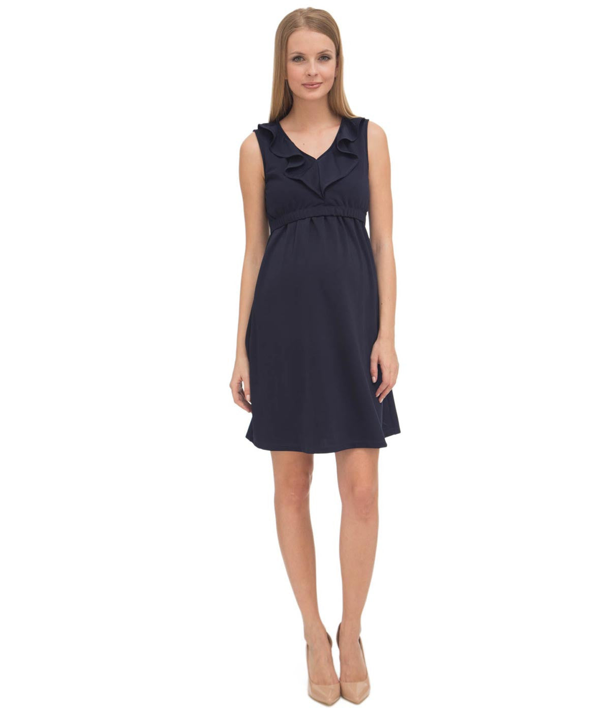 Classic Mum Dark Blue Dress • Nursing ...